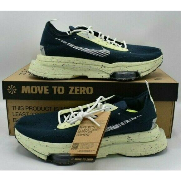 NWB Nike Mens Size 11.5 Air Zoom Type Crater Lime Navy White Shoes DH9628-400